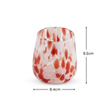 Lazio 9cm Glass Tumbler - Set of 6 - Blush Pink Confetti - Laura James