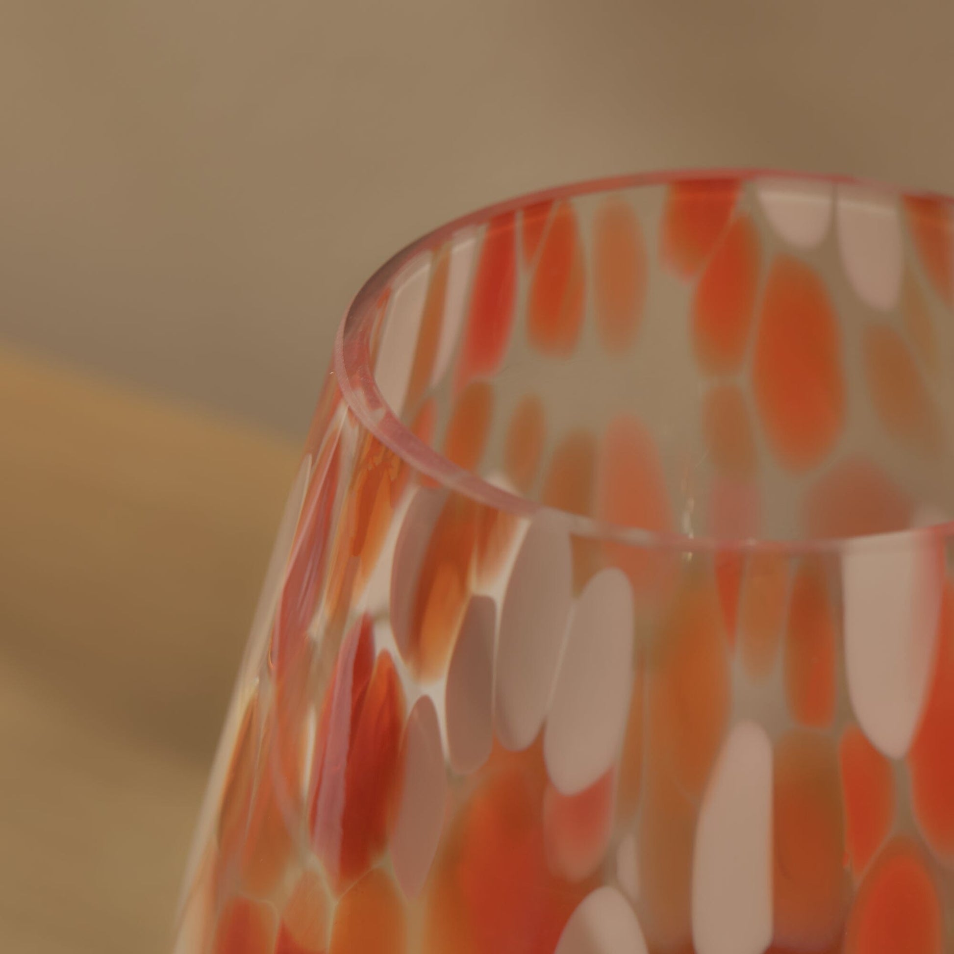 Lazio 17cm Glass Vase - Paprika Confetti - Laura James 