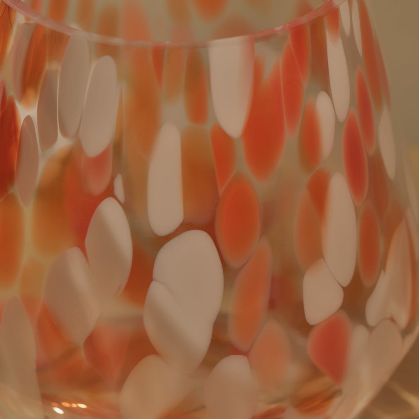 Lazio 17cm Glass Vase - Paprika Confetti - Laura James 