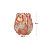 Lazio 17cm Glass Vase - Paprika Confetti DIMS - Laura James