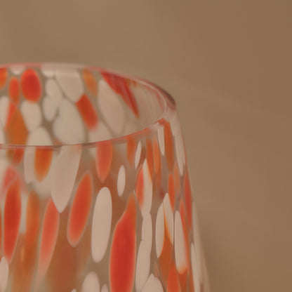 Lazio 28cm Glass Vase - Paprika Confetti - Laura James 