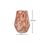 Lazio 28cm Glass Vase - Paprika Confetti DIMS - Laura James