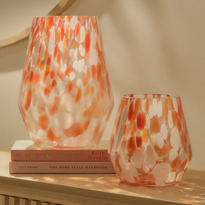 Lazio Glass Vases - Paprika Confetti - Laura James 