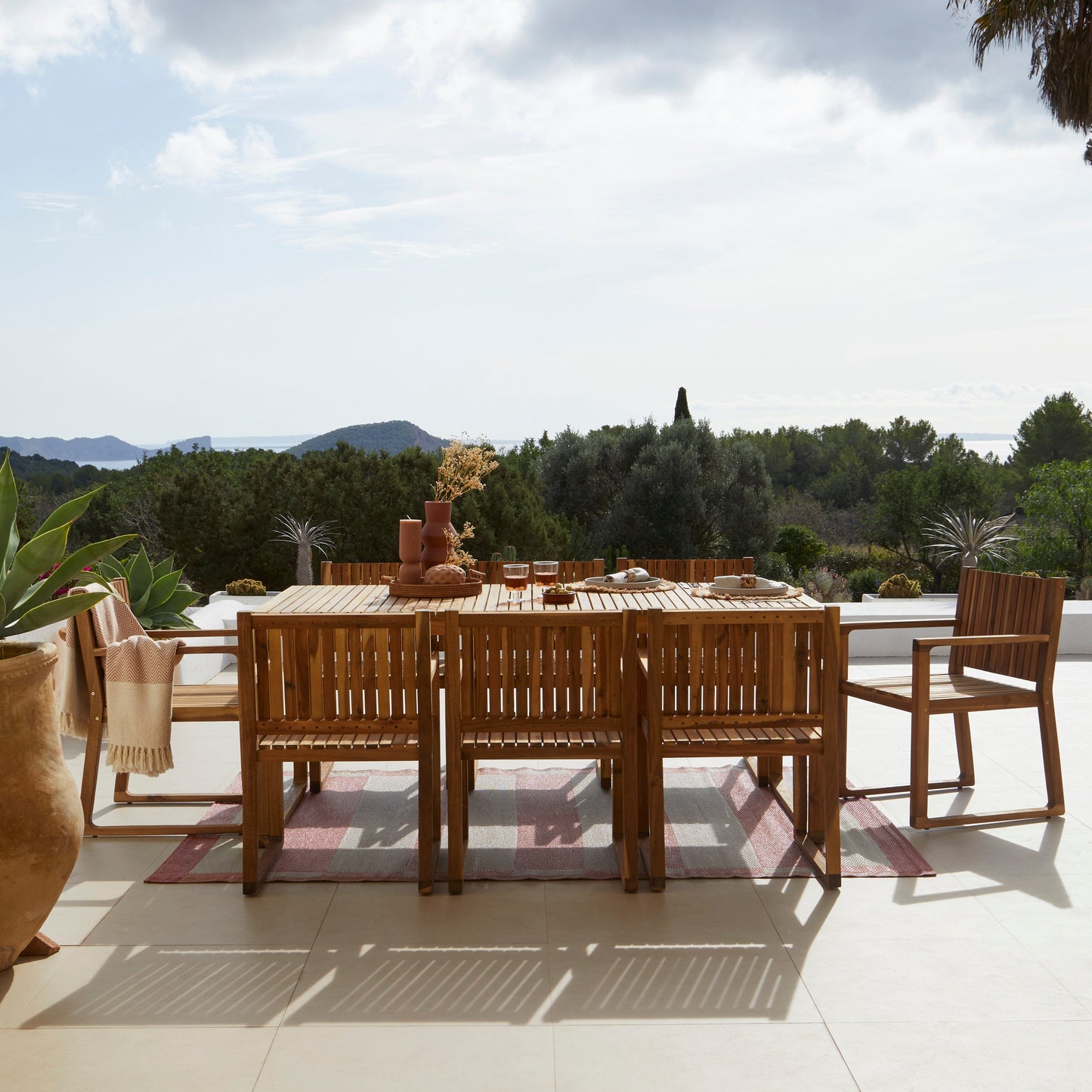 Lennox 8 Seater Wooden Outdoor Dining Set - Laura James 