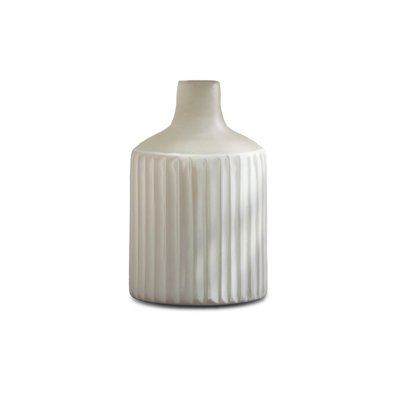 Levanto 19cm Glass Vase - White - Laura James 