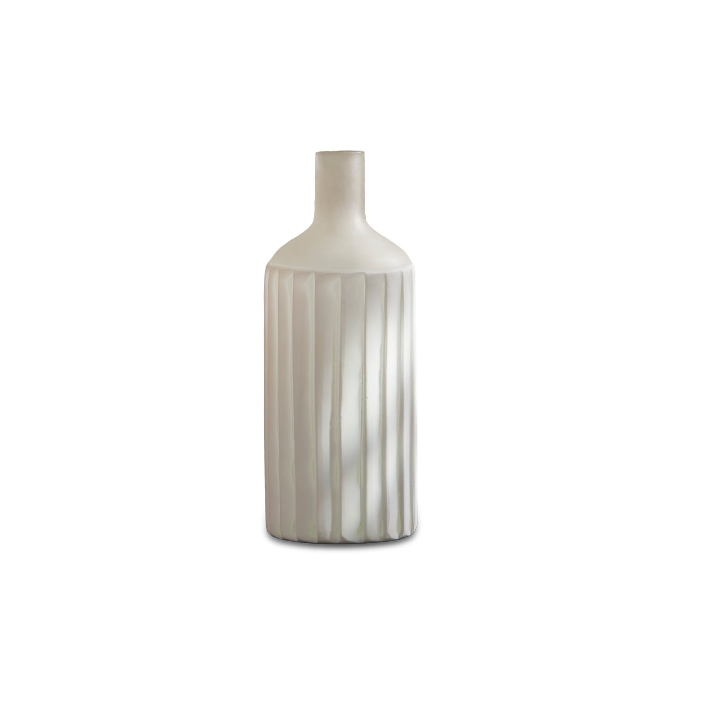 Levanto 24cm Glass Vase - White - Laura James 