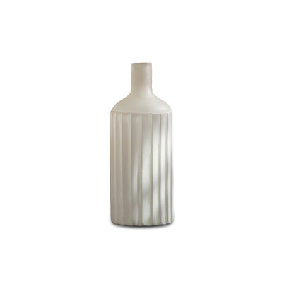 Levanto 24cm Glass Vase - White - Laura James 