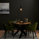 Hatherden 44.5cm Metal Pendant Light - Black - Laura James 