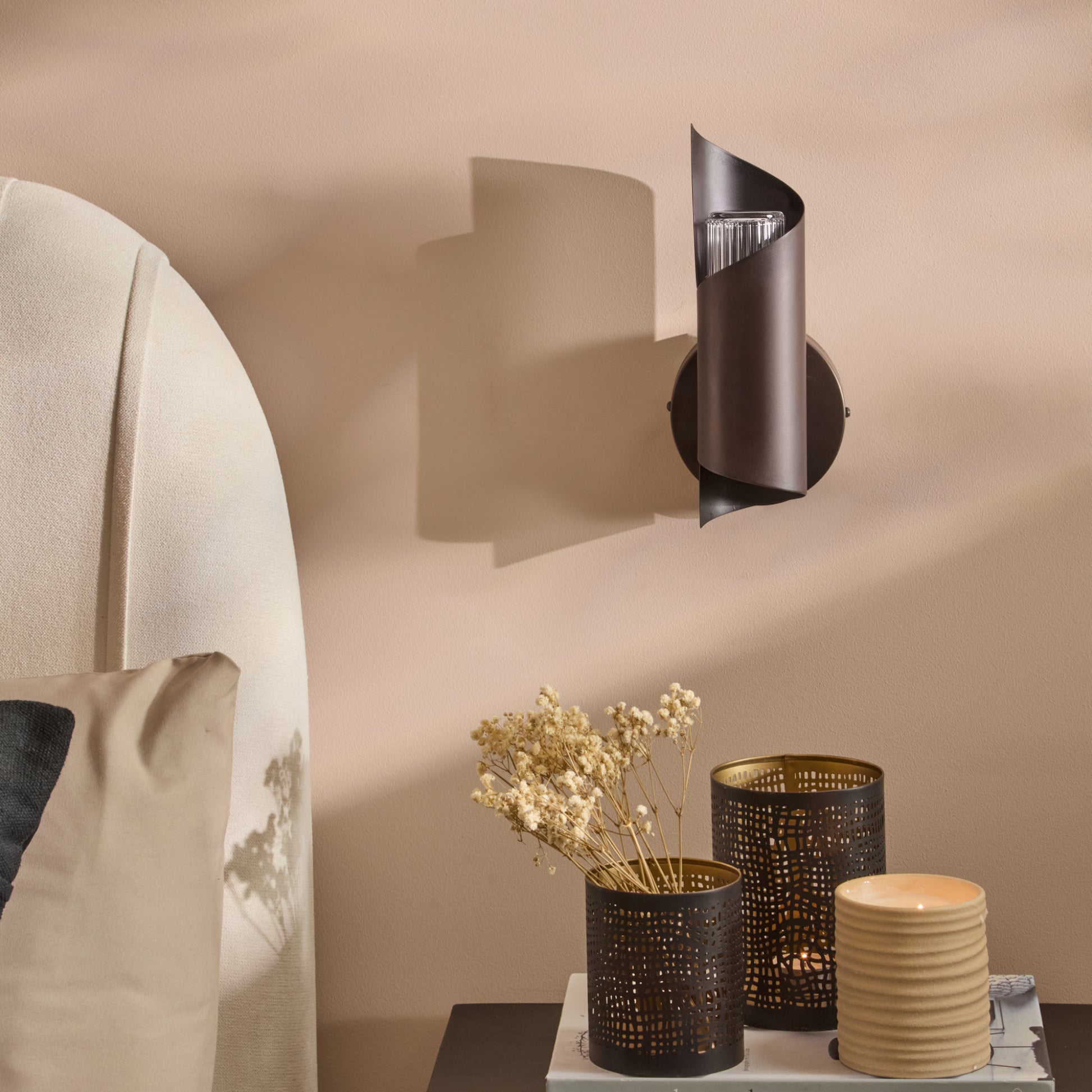 Levington 25cm IP44 Wall Light - Black Bronze - Laura James 