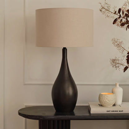 Linford 47cm Table Lamp Base - Black Bronze - Laura James 