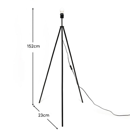 Litton 130cm Metal Floor Lamp - Black