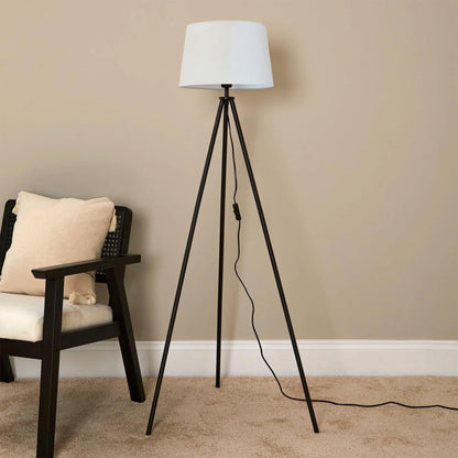 Litton 130cm Metal Floor Lamp - Black
