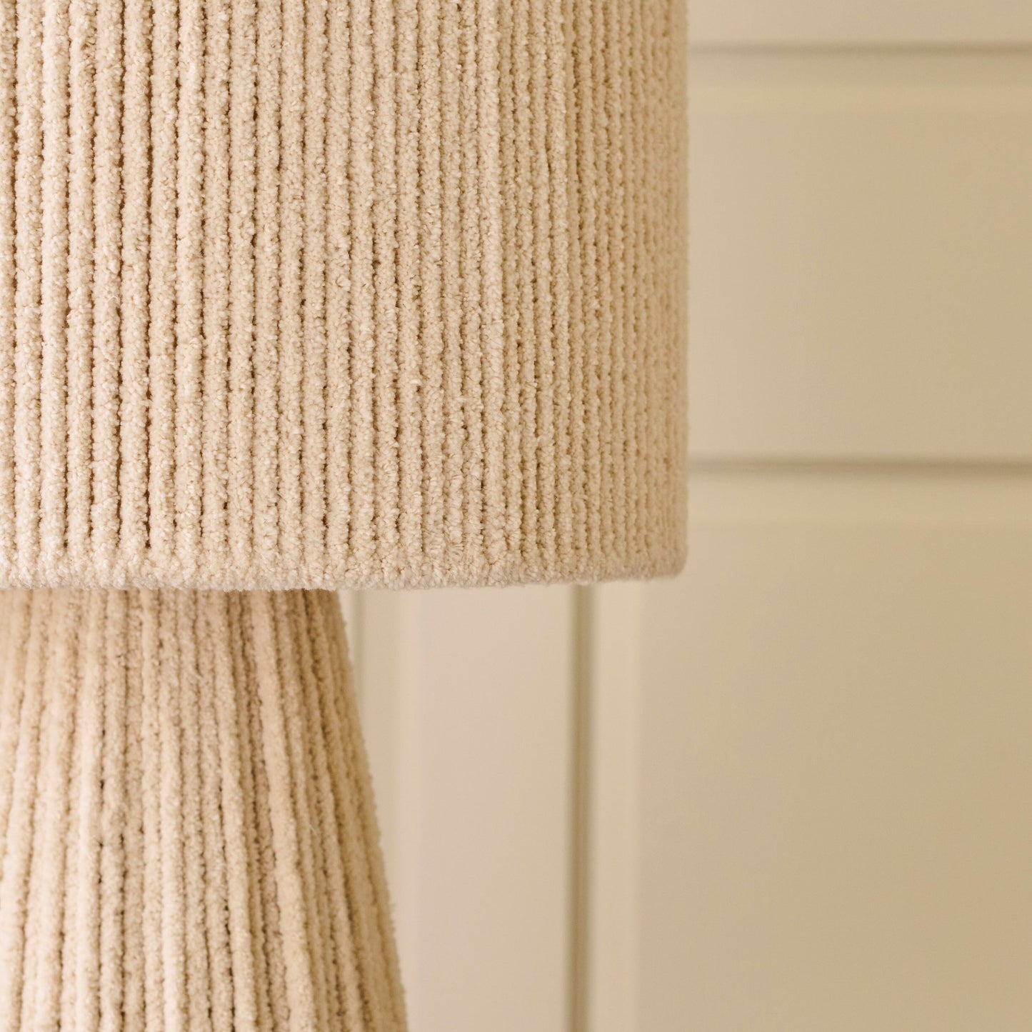Lohi 52cm Table Lamp - Natural Chenille - Laura James