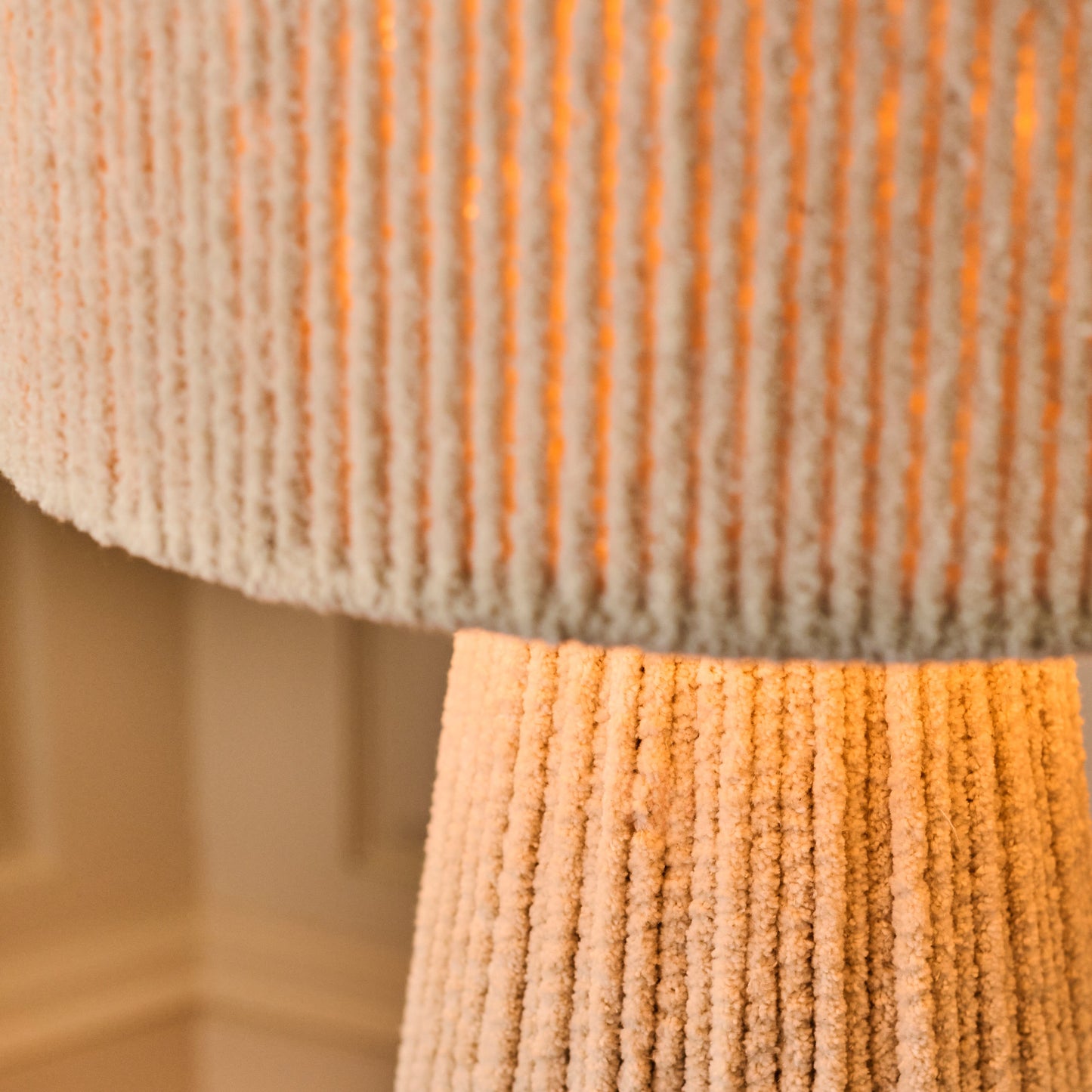 Lohi 52cm Table Lamp - Natural Chenille - Laura James