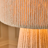 Lohi 52cm Table Lamp - Natural Chenille - Laura James