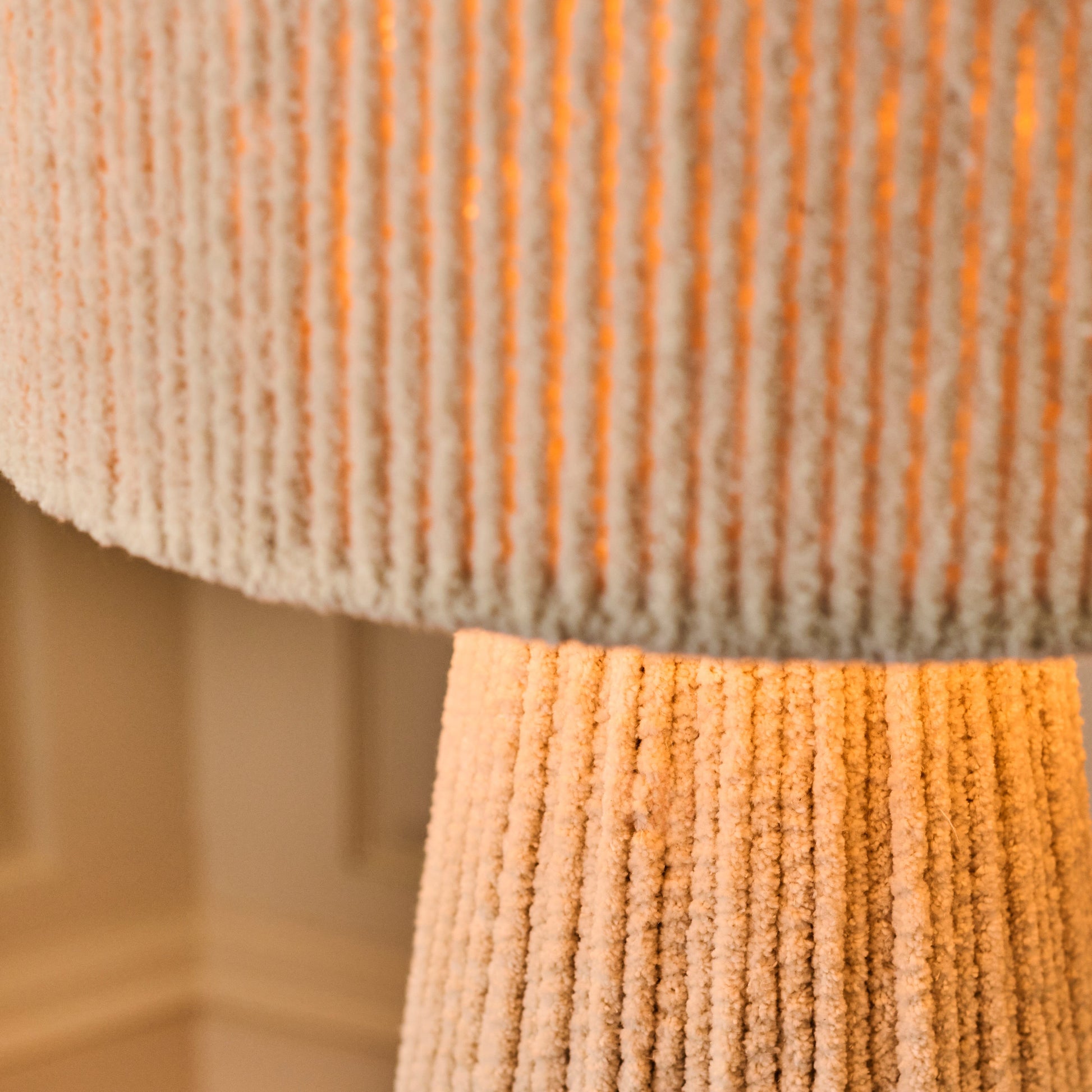Lohi 52cm Table Lamp - Natural Chenille - Laura James