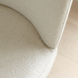 Lola Dining Chairs - Set Of 2 - Light Beige Boucle with Black Legs - Laura James 