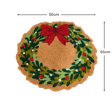 Loviken 50cm Coir Door Mat - Red Garland - Laura James