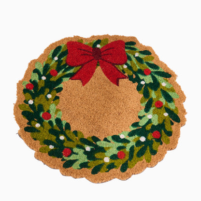 Loviken 50cm Coir Door Mat - Red Garland - Laura James