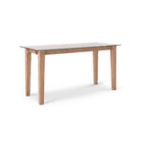 Lowell Whitewash Oak Desk - Clear Glass Top - Laura James 