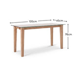 Lowell Whitewash Oak Desk - Clear Glass Top - Laura James 
