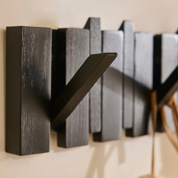 Lowell Wooden Folding Coat Rack - Black Oak – Laura James