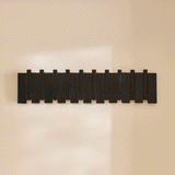 Lowell Black Oak Folding Coat Rack - Laura James