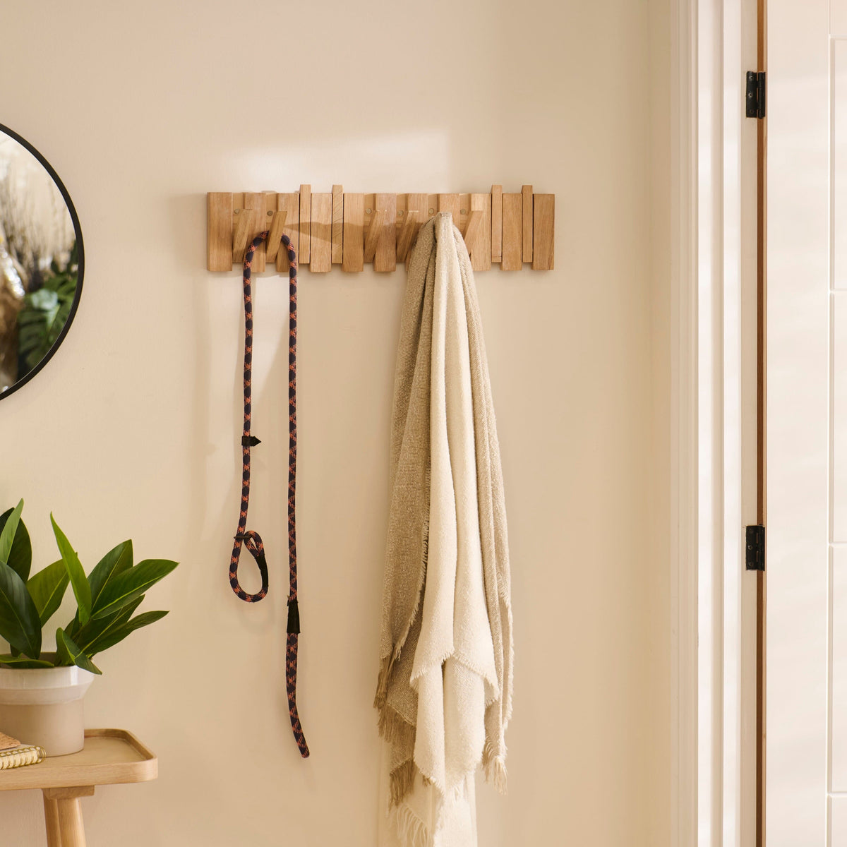 Lowell Whitewash Oak Folding Coat Rack – Laura James