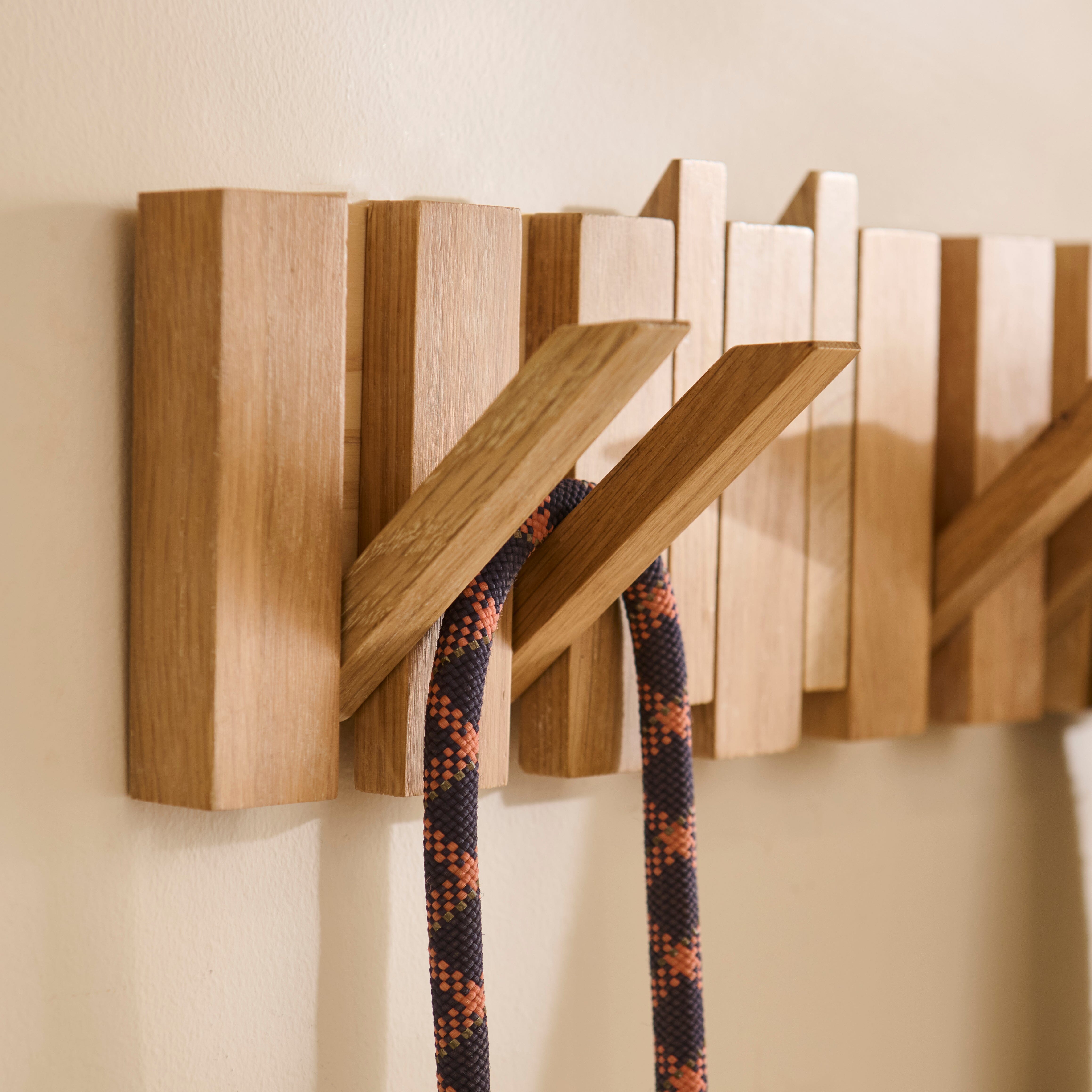 Lowell Whitewash Oak Folding Coat Rack – Laura James