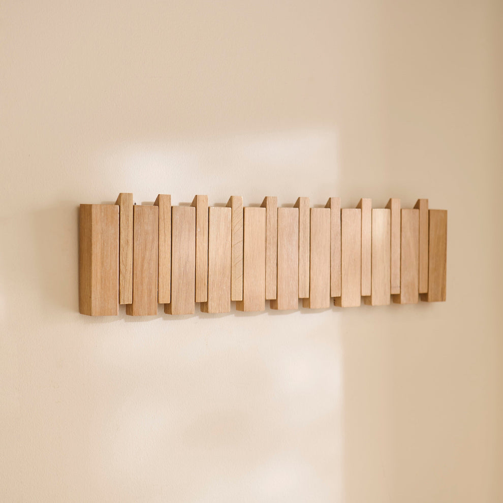Outlet - Lowell Whitewash Oak Folding Coat Rack – Laura James