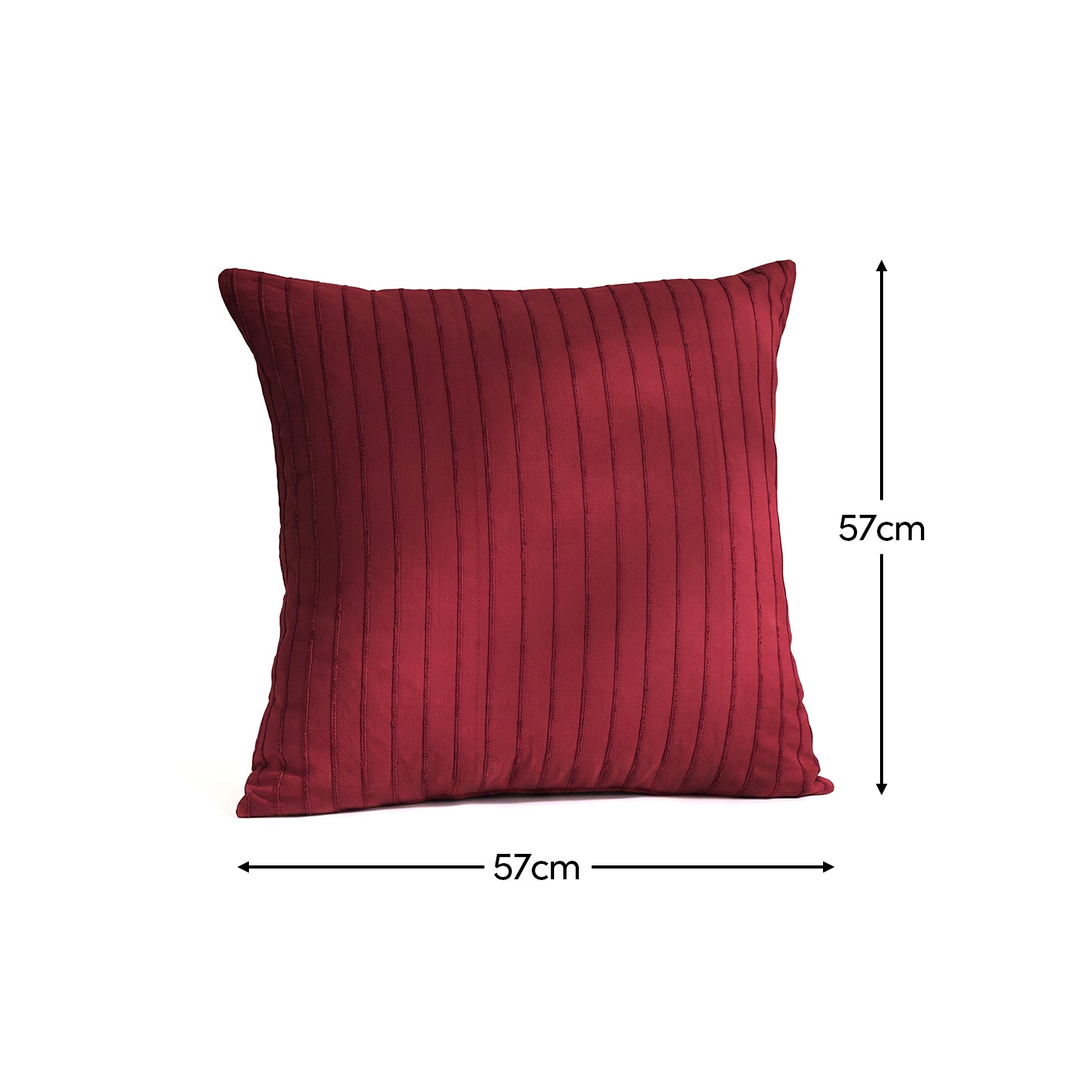 Ludbrook 57x57cm Cushion Cover - Burgundy Red - Laura James 