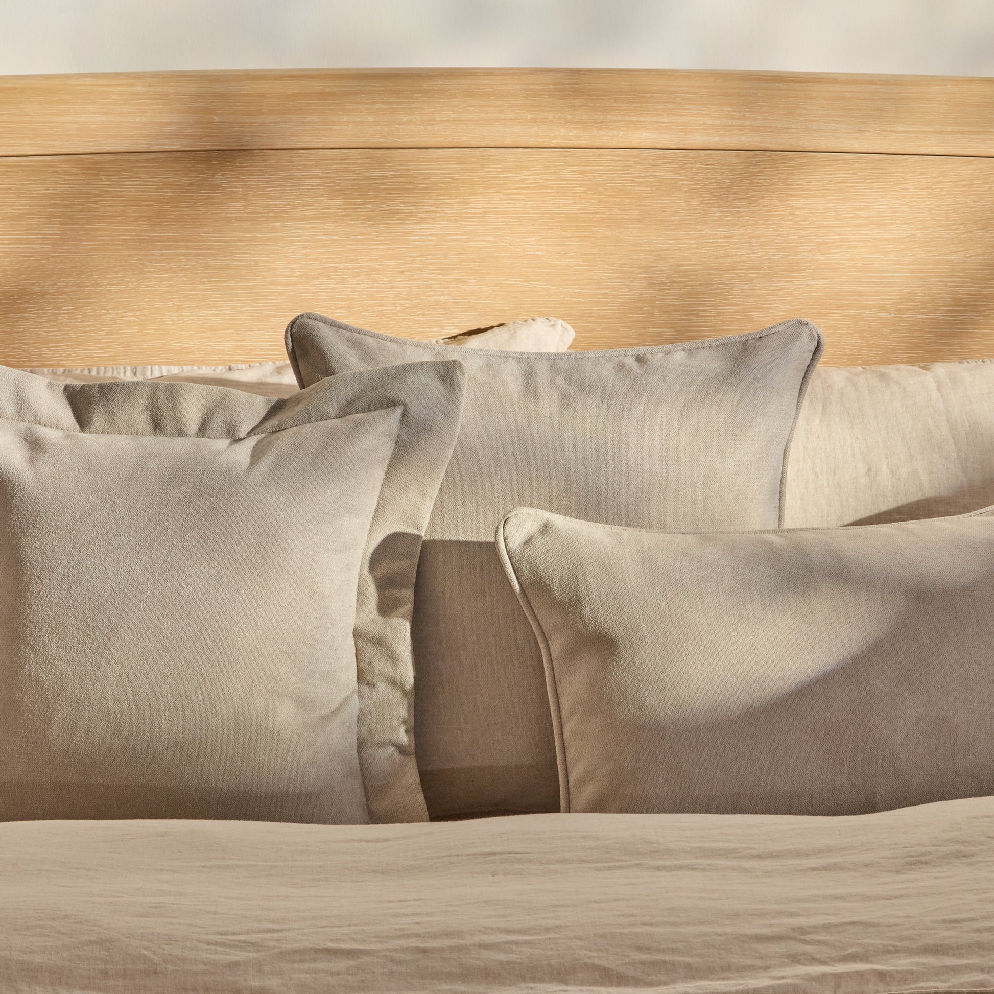 Ludney 50x50cm Cushion Cover - Soft Beige - Laura James
