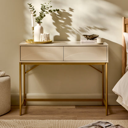 Luella 100cm Dressing Table - Driftwood - Laura James