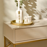 Luella 100cm Dressing Table - Driftwood - Laura James