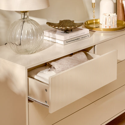 Luella 120cm 4 Chest of Drawers - Driftwood - Laura James