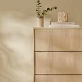 Luella 80cm 5 Drawer Tallboy - Driftwood - Laura James