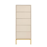 Luella 80cm 5 Drawer Tallboy - Driftwood - Laura James