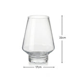 Lugano 22cm Glass Hurricane Vase - Clear - Laura James