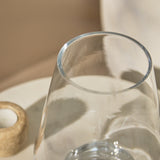 Lugano 22cm Glass Hurricane Vase - Clear - Laura James