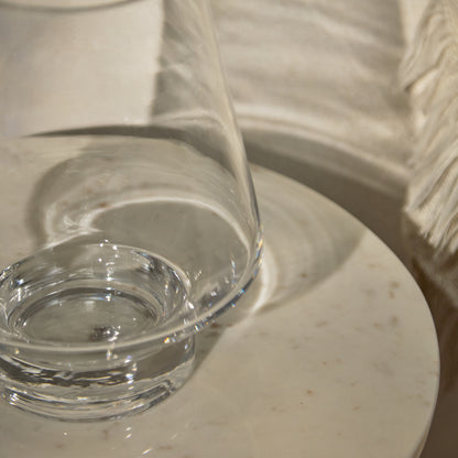 Lugano 22cm Glass Hurricane Vase - Clear - Laura James