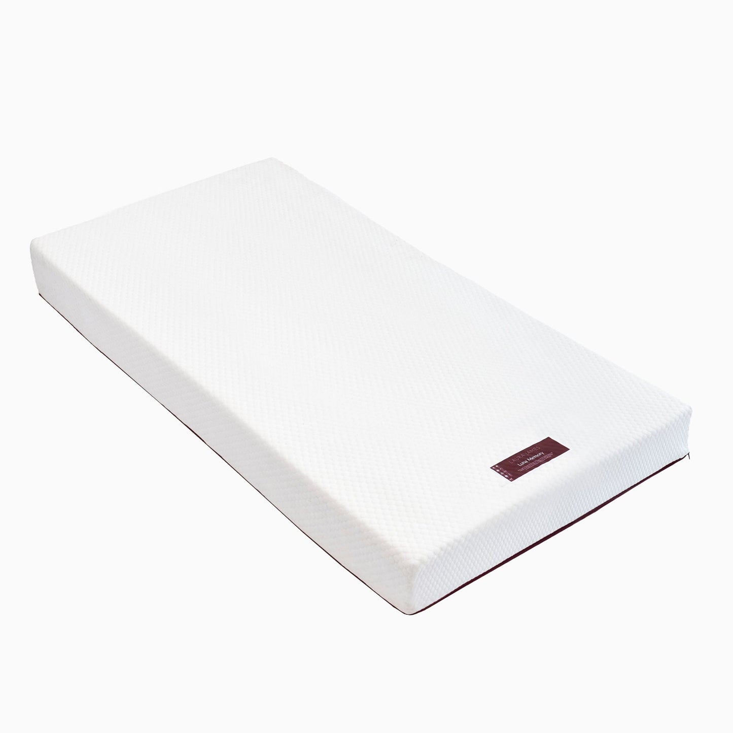 Luna Memory Foam Single Mattress - Burgundy Red Zip - Laura James 