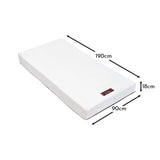 Luna Memory Foam Single Mattress - Burgundy Red Zip - Laura James 