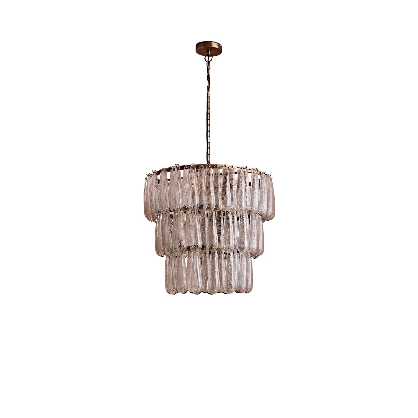 Lussington 89cm Glass Chandelier - Gold - Laura James 