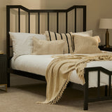 Outlet - Evedon 50x50cm Cotton Cushion Cover - Black & Natural