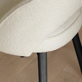 Marilyn Boucle Dining Chairs - Set of 2 - Black Oak Legs - Laura James 