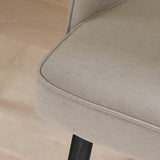 Marilyn Soft Beige Dining Chairs - Set of 2 - Black Oak Legs - Laura James 