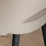 Marilyn Soft Beige Dining Chairs - Set of 2 - Black Oak Legs - Laura James 