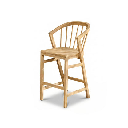 Mabel Bar Stool - Set of 2 - Whitewash Oak - Laura James