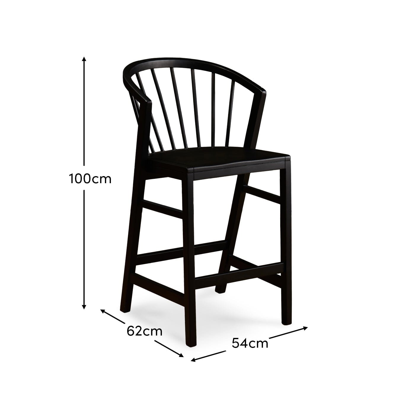 Mabel Black Bar Stools - Set Of 2 - Laura James
