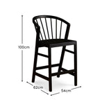 Mabel Black Bar Stools - Set Of 2 - Laura James
